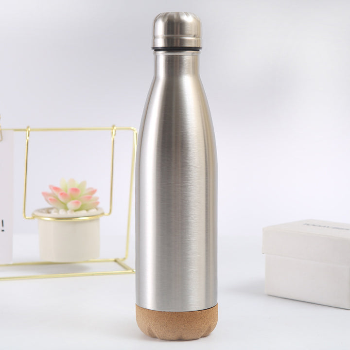 Ladies stylish stainless steel insulated bottle with cork bottom Bowlift