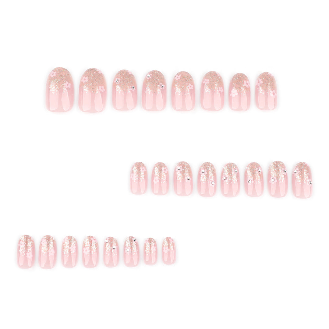 Artful gel nails with sparkling accents Bowlift