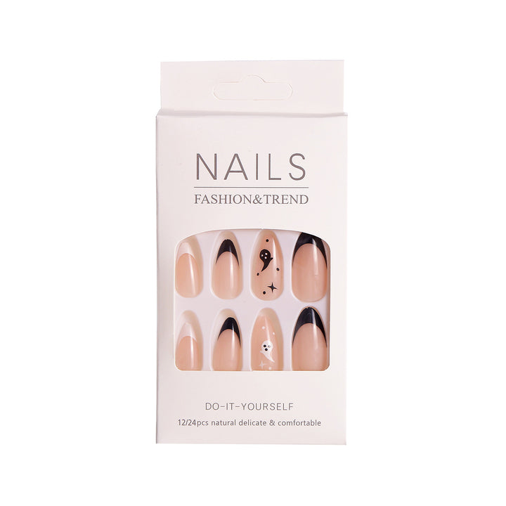 Creative Halloween-Themed Press-On Nail Set Bowlift