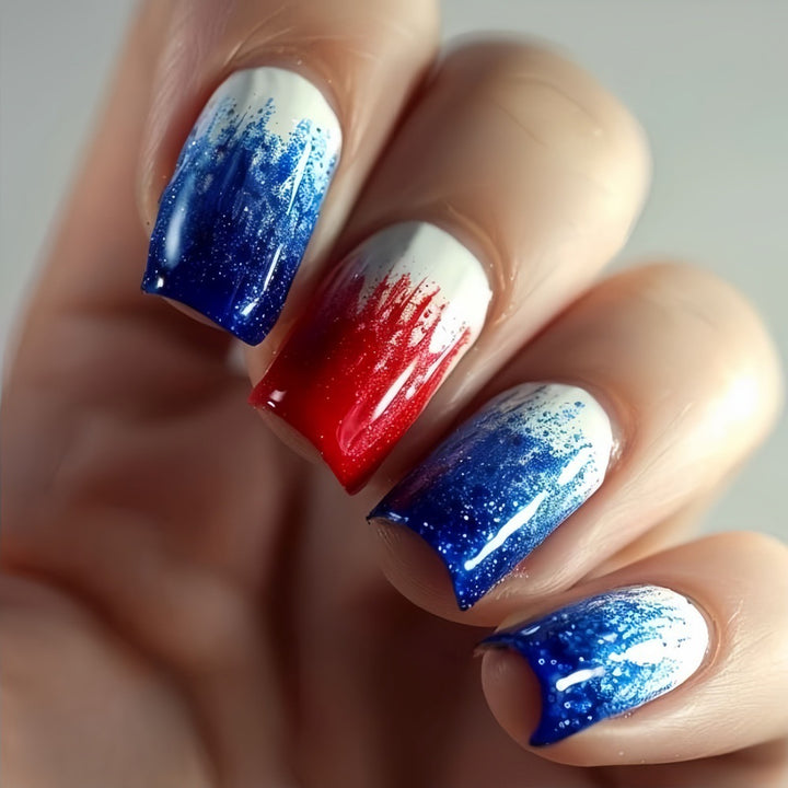 Art nails in creative gradient colors Bowlift