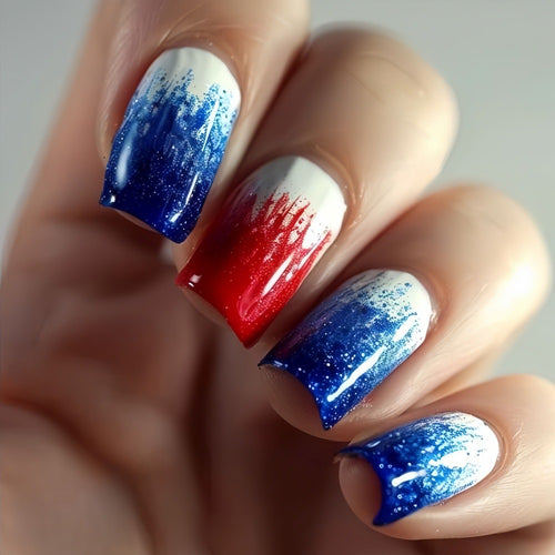 Art nails in creative gradient colors Bowlift