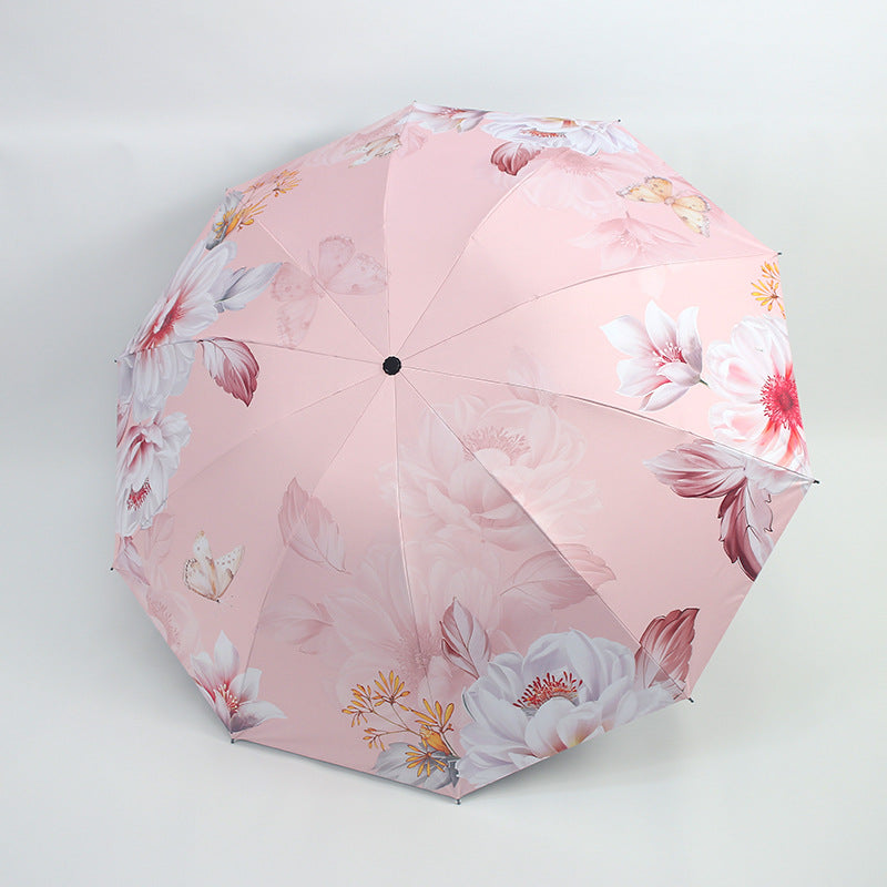 Women's umbrella with floral patterns and UV protection Bowlift