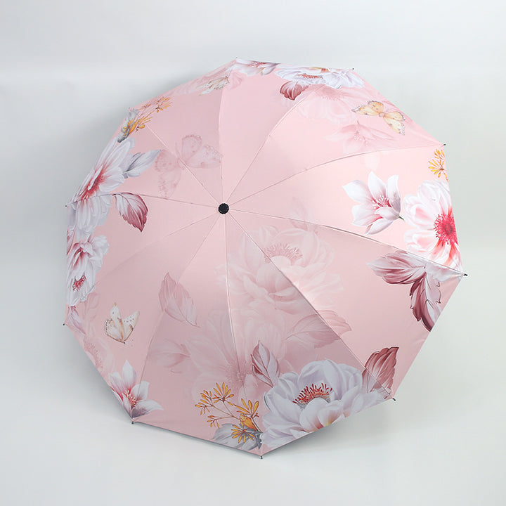 Women's umbrella with floral patterns and UV protection Bowlift