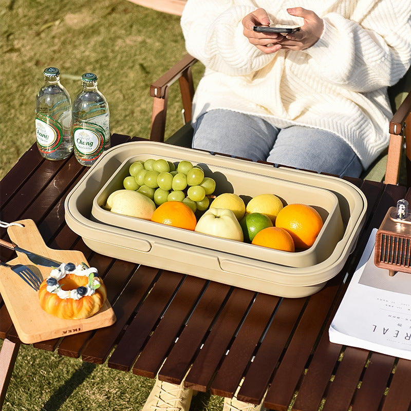 Versatile Outdoor Picnic Storage Basket Bowlift