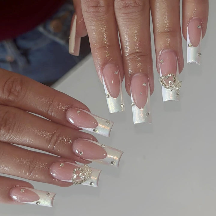 Elegant 3D Acrylic Nail Design Bowlift