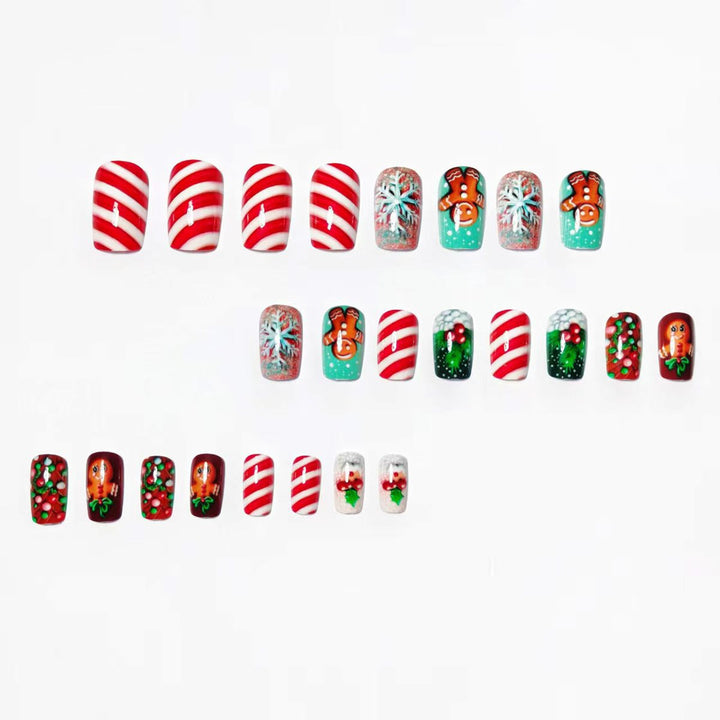 Artificial nails in gingerbread house design Bowlift