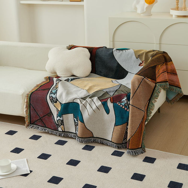 Artistic Woven Tapestry Blanket