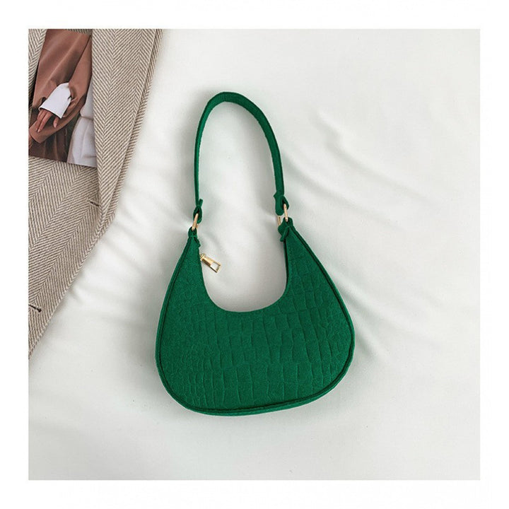 WoCrocodile Texture Handheld Hobo Bag Bowlift