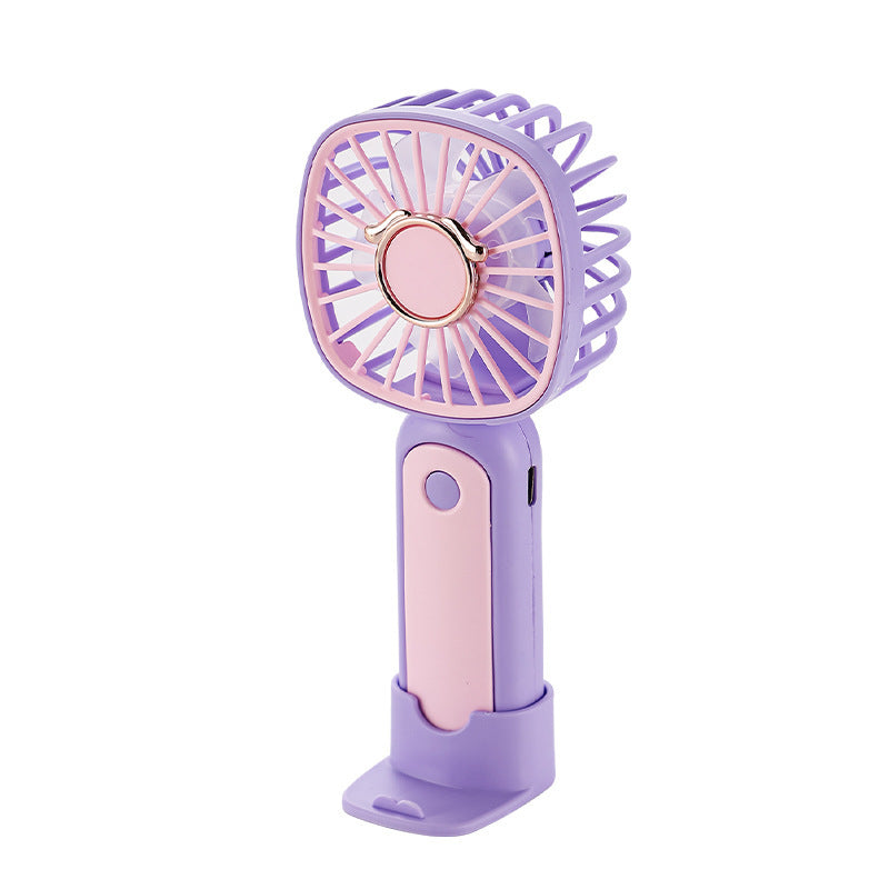 Women's Portable Hand Fan with Flexible Tilt Angle Bowlift