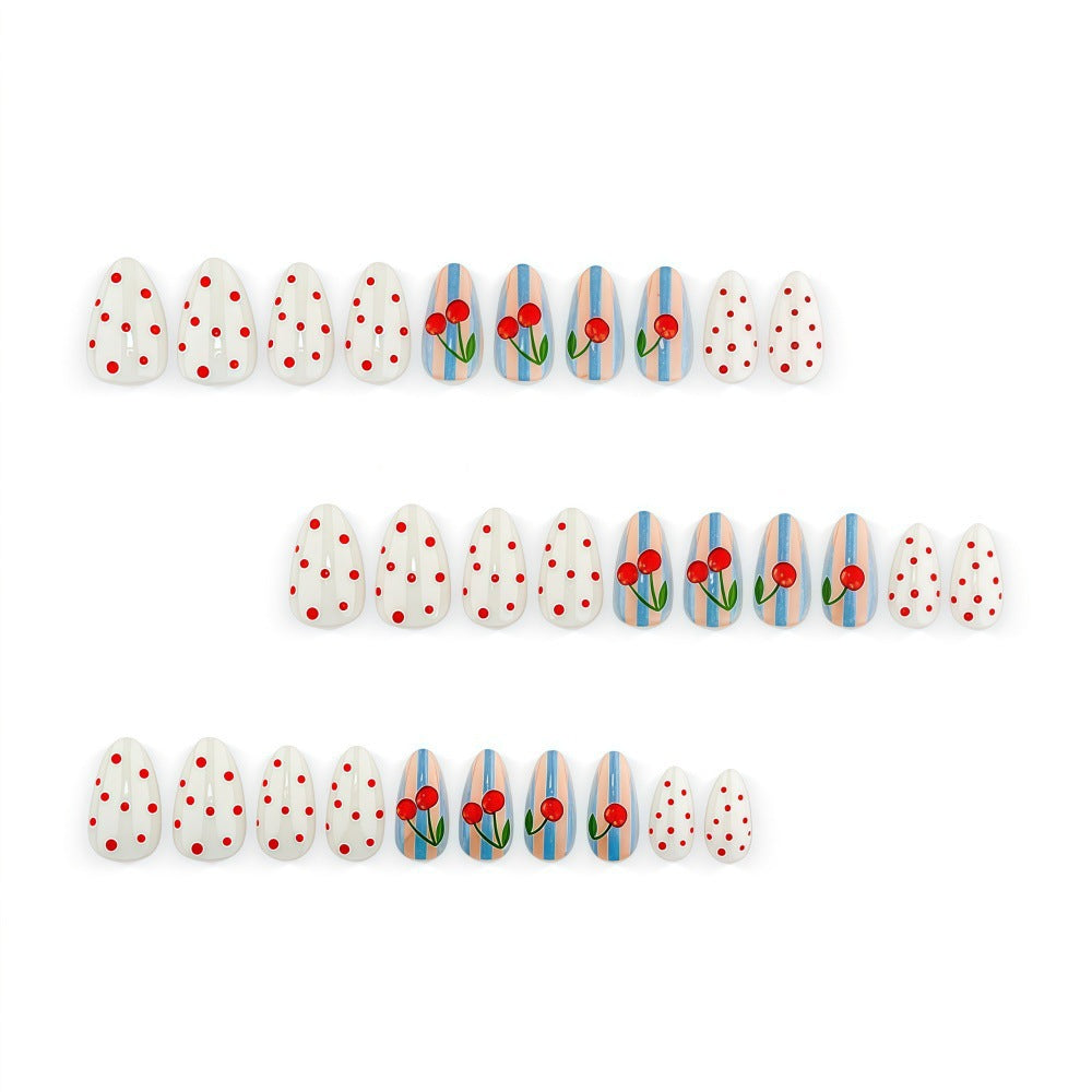Artful Nail Art with Cherry Motifs Bowlift
