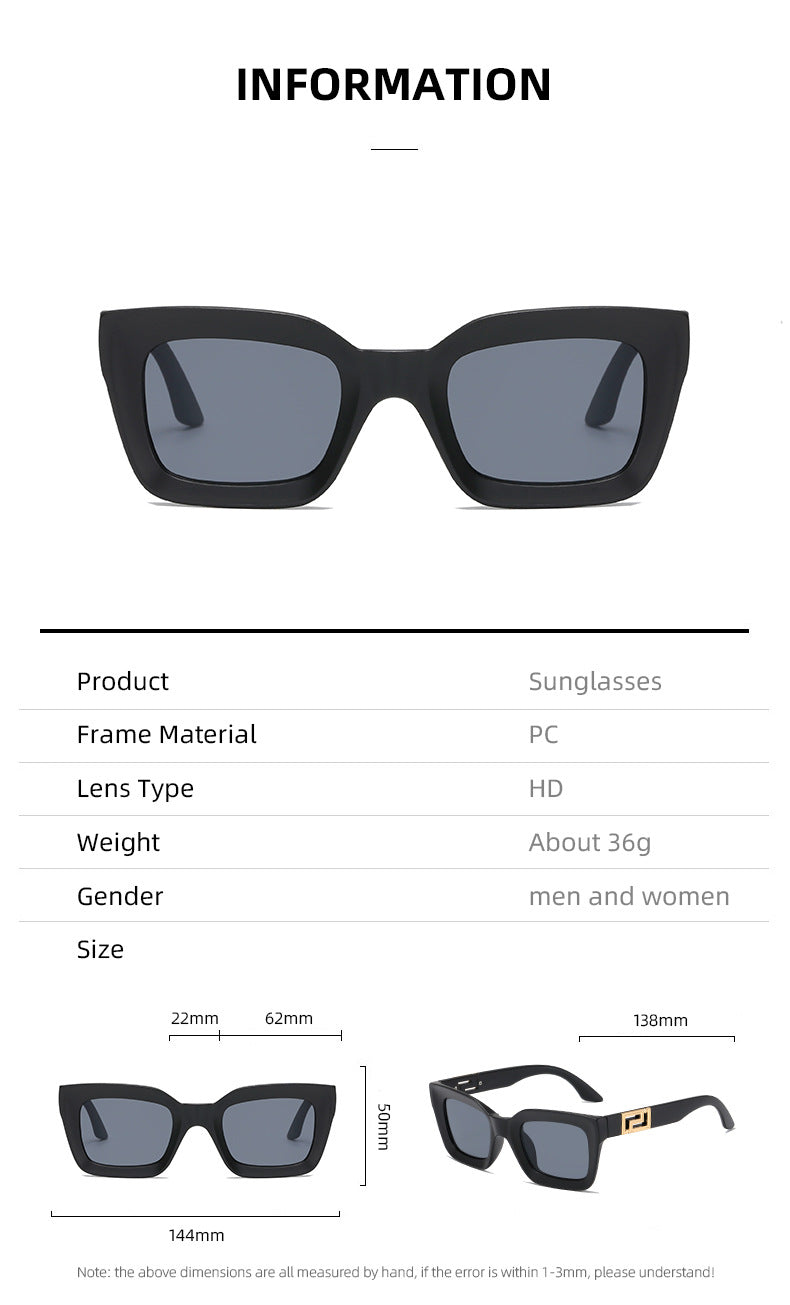 Ladies Square Sunglasses with Luxurious Design Bowlift