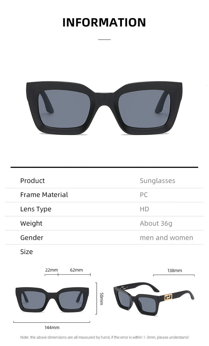 Ladies Square Sunglasses with Luxurious Design Bowlift