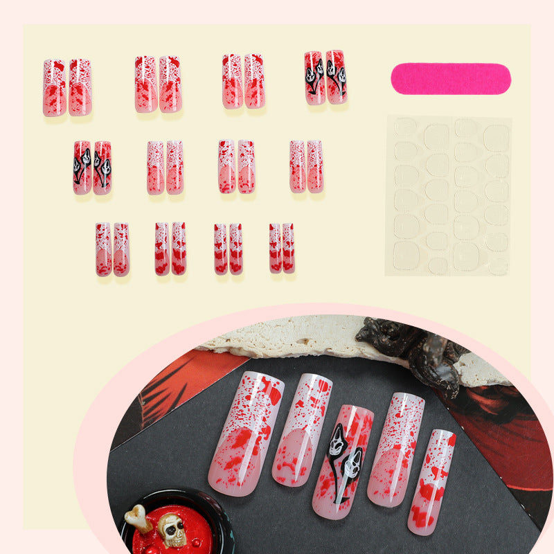 Artistic Halloween-Themed Press-On Nails Bowlift