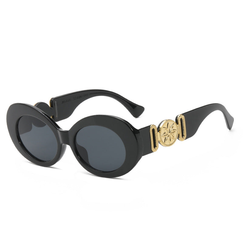 Ladies fashionable sunglasses with striking golden accents Bowlift