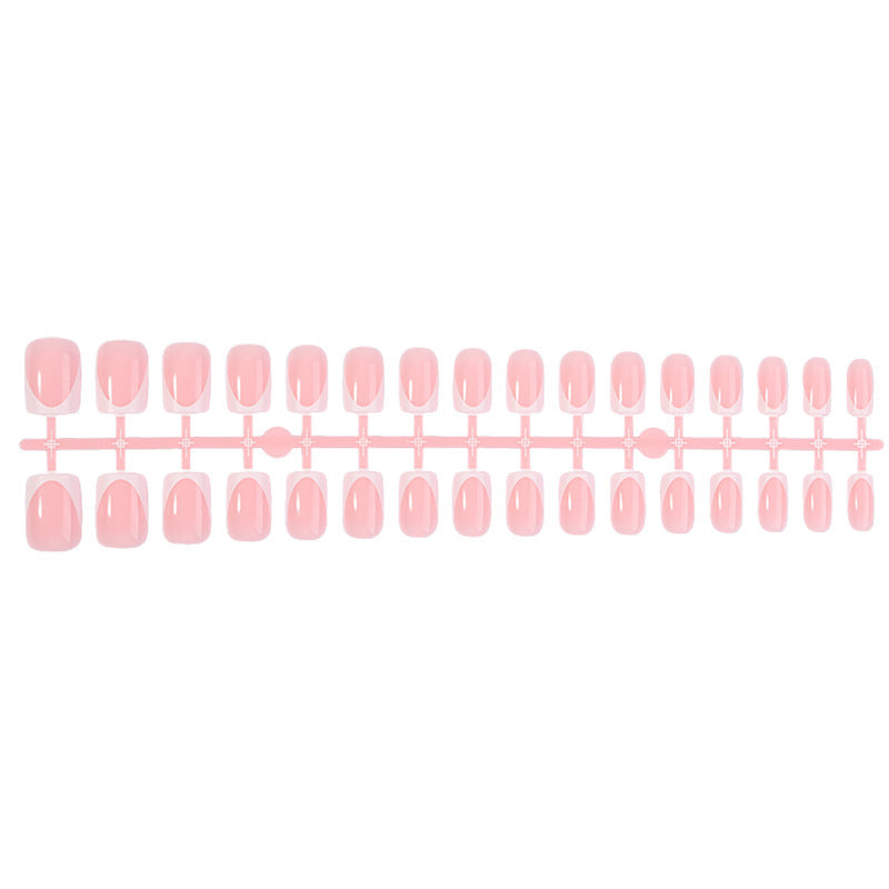 Acrylic nail set with elegant French tips and nourishing accessories Bowlift