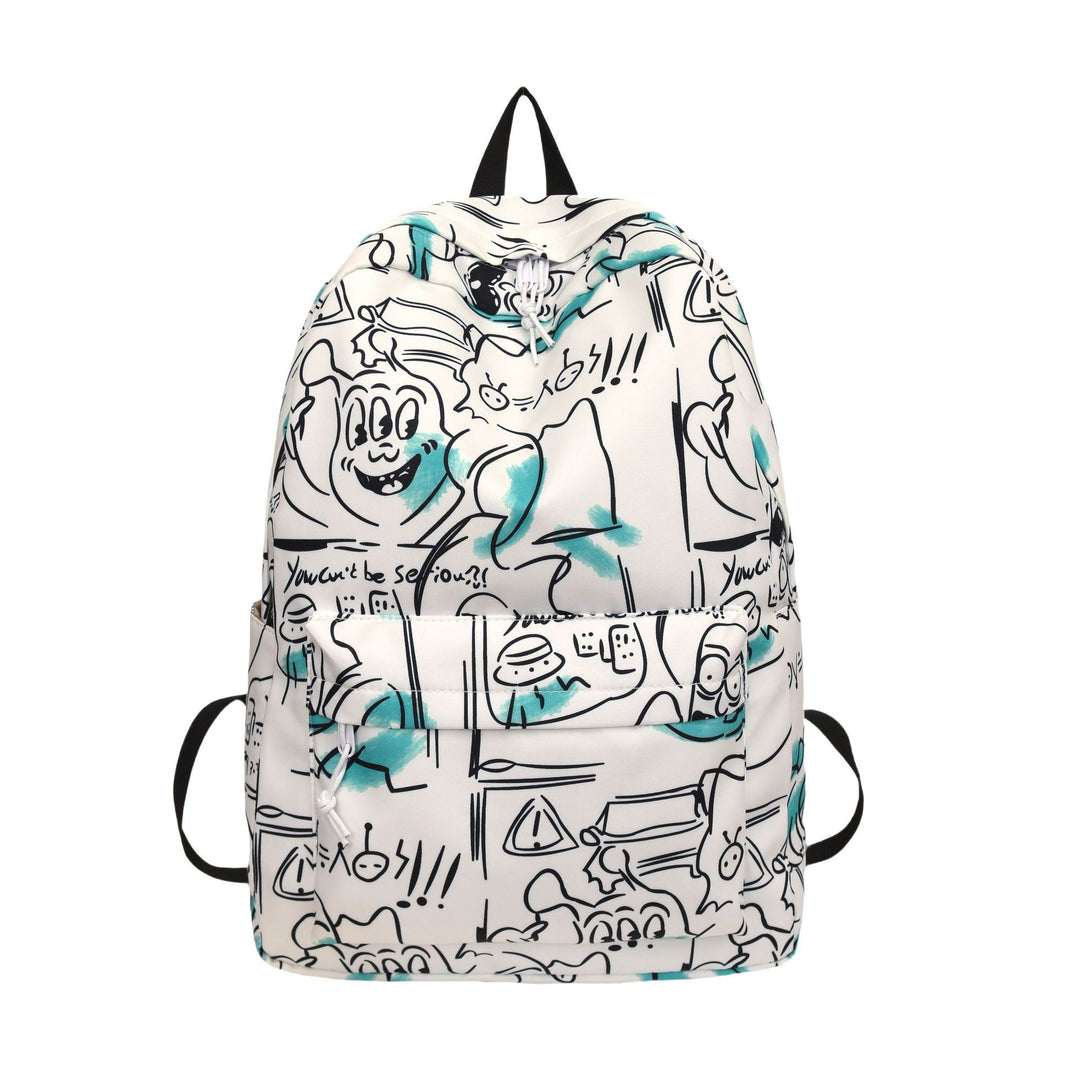 Graphic Print Drawstring Backpack Bowlift