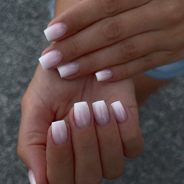 Ombre Glossy Nail Extensions Bowlift