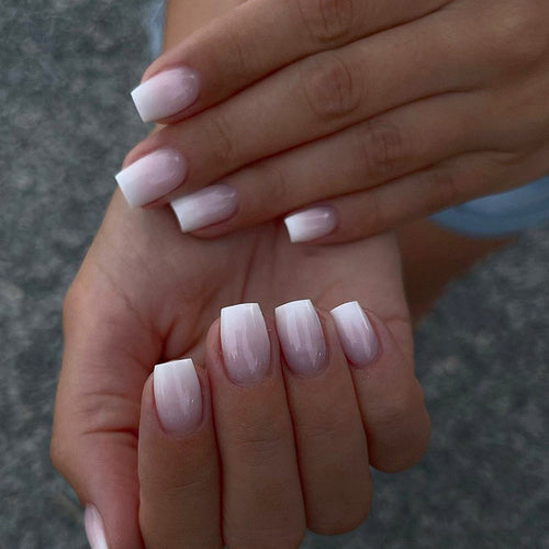 Ombre Glossy Nail Extensions Bowlift