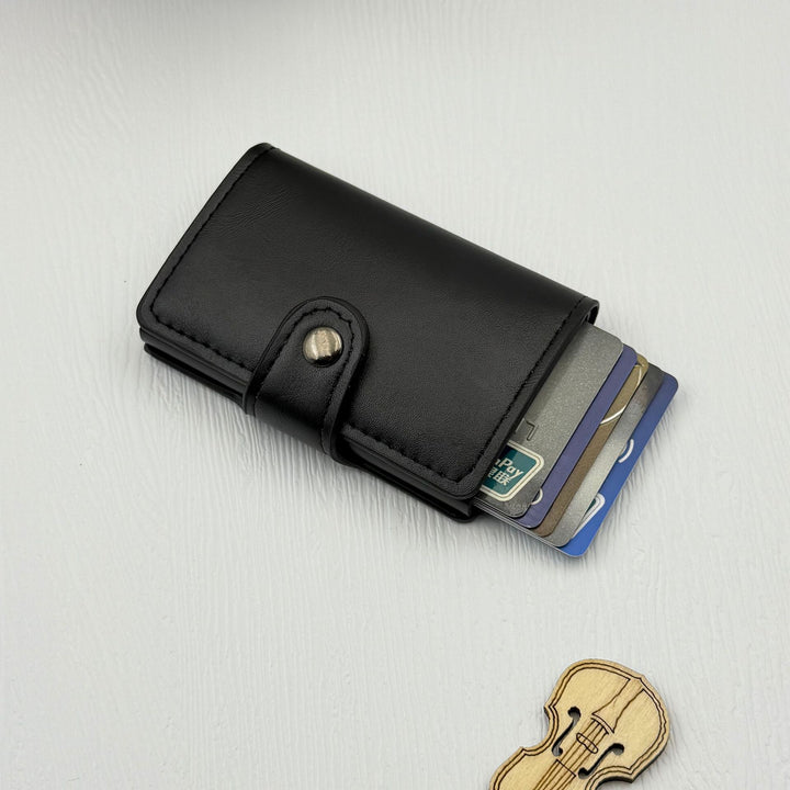 RFID-Blocking Leather Card Wallet