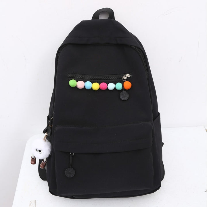 Practical backpack with colorful applications Bowlift