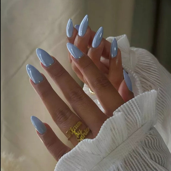 DIY Natural Finish Almond-Shaped Press-On Nails Bowlift