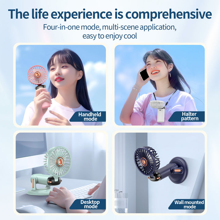 Portable Oscillating Mini Fan with Adjustable Mount Bowlift