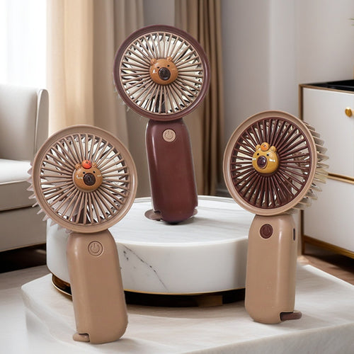 Women Portable Handheld Fan with Animal Design Bowlift