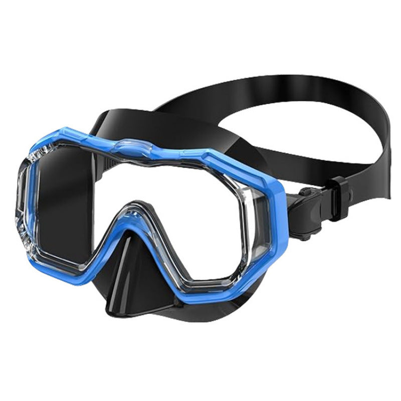 Diving mask with special field of vision and anti-fog technology Bowlift
