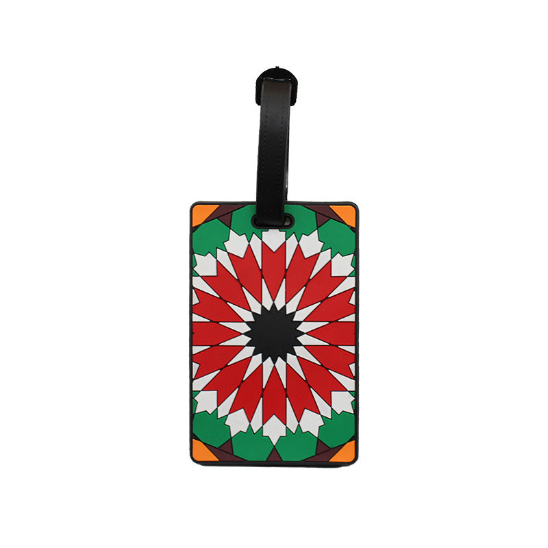 Unisex Luggage Tag with Modern Geometric Design Bowlift