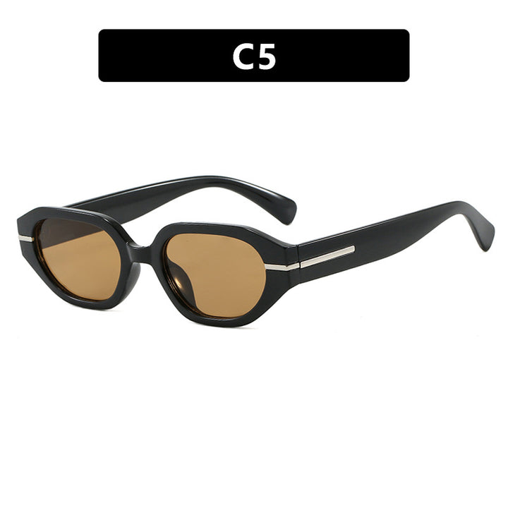 Women's stylish geometric sunglasses with mirrored lenses and unique frame Bowlift