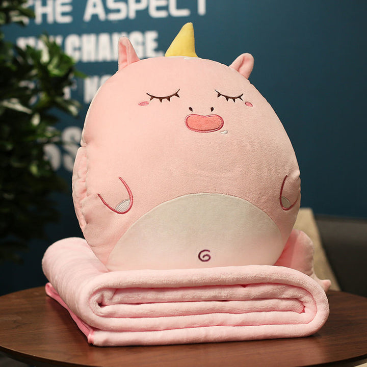 Plush carrot cushion and blanket set Bowlift