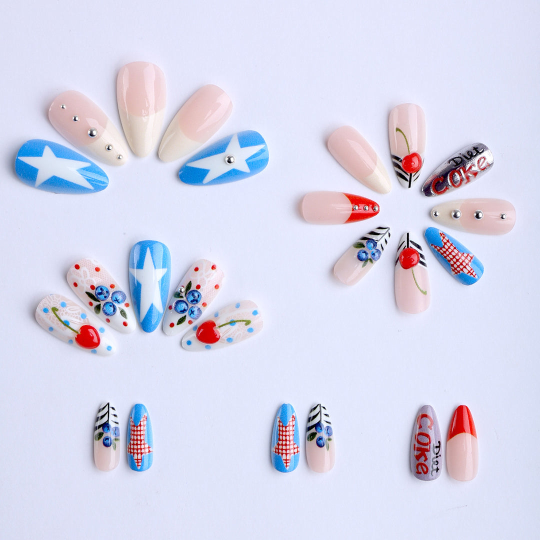 Creative Retro Style Artificial Nails Bowlift