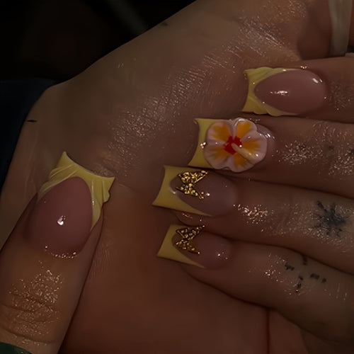 Artistic Spring Floral Nail Art Enhancements Bowlift