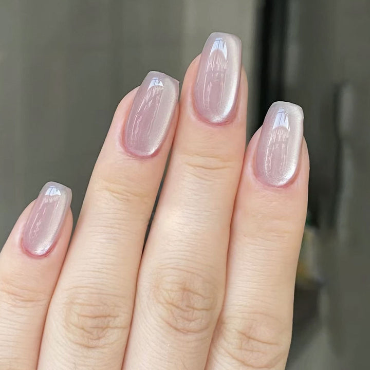 Elegant Glossy Nail Extensions Bowlift