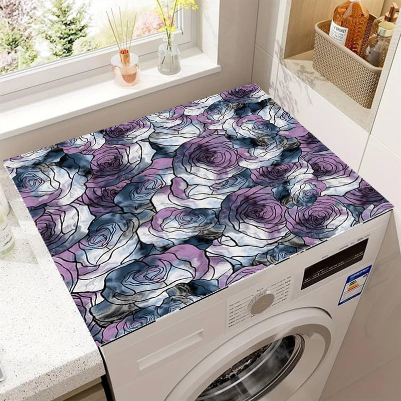Floral Patterned Washing Machine Cover
