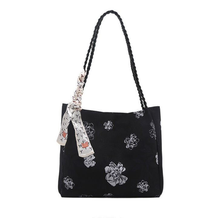 Floral Patterned Shoulder Tote Bag Bowlift