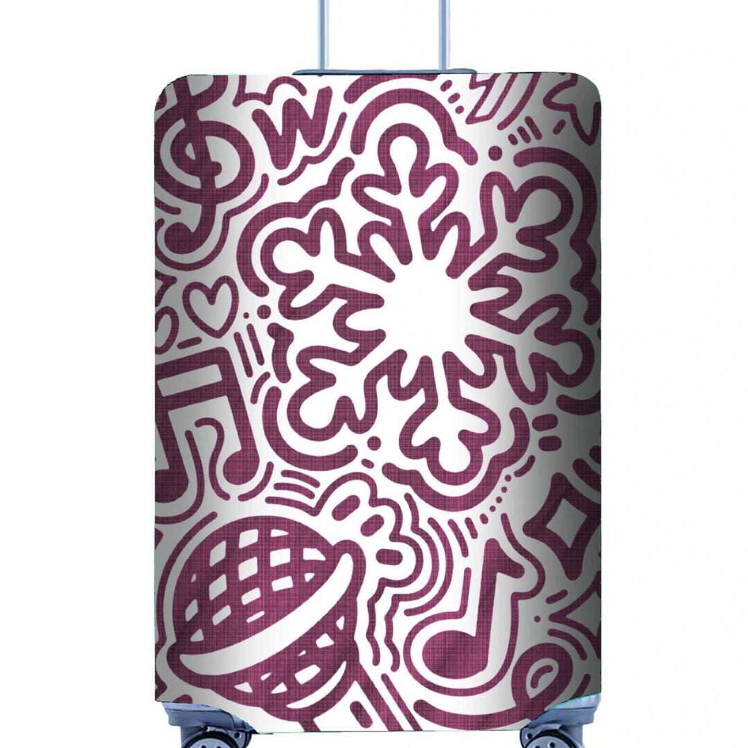 Women's Hard Shell Suitcase with Modern Geometric Design Bowlift
