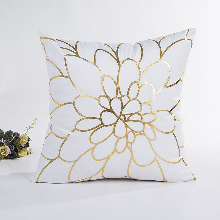 Elegant Floral Foil Print Cushion