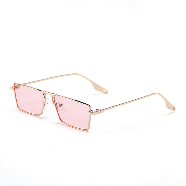Women's elegant square sunglasses with narrow metal frame and UV protection Bowlift