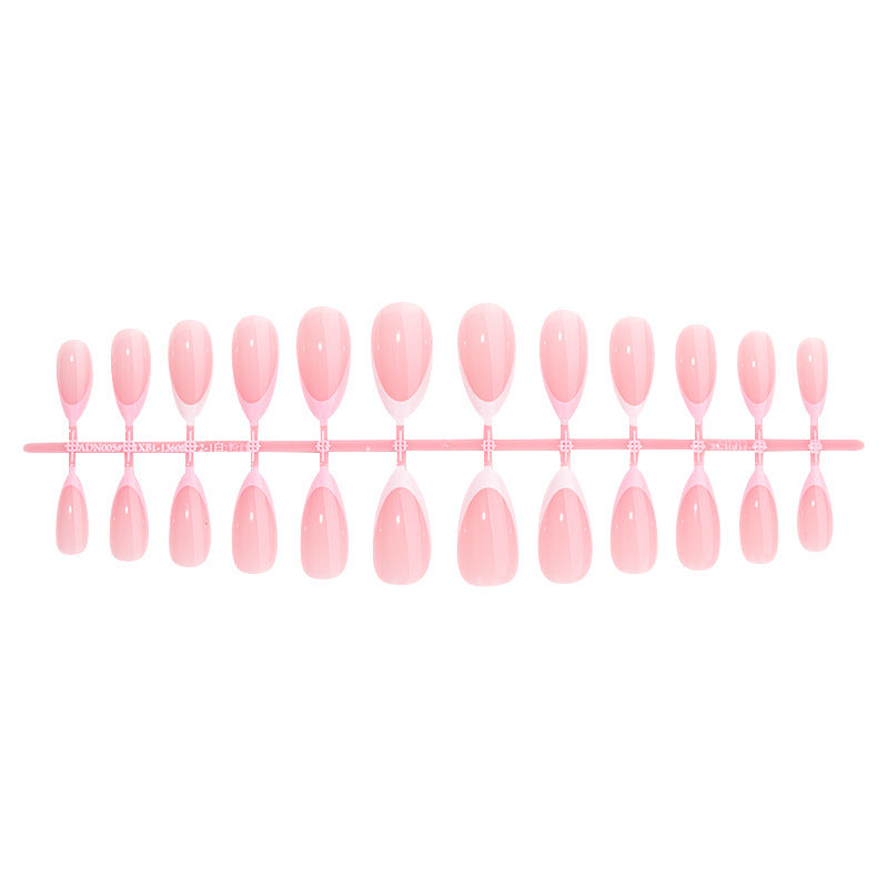 Nail set with elegant French-tip design Bowlift