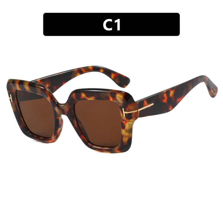 Women's square sunglasses with comfortable plastic frame and UV protection Bowlift