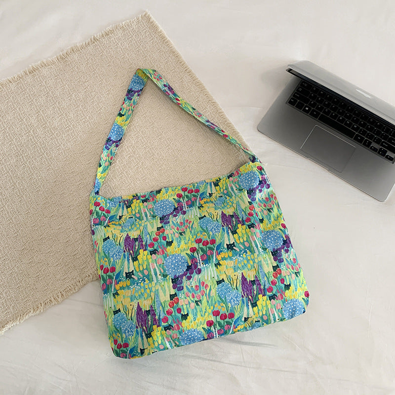 WoFloral Print Hobo Handbag Bowlift