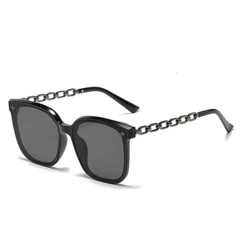 Women's extra-large sunglasses with fashionable chain frame Bowlift