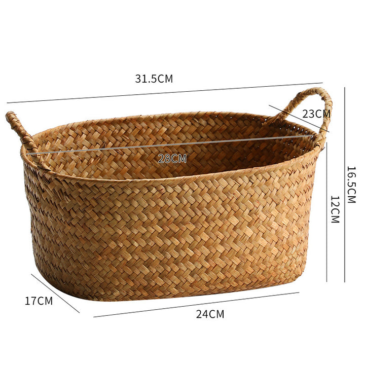 Unisex Handwoven Storage Basket with Practical Carrying Handles Bowlift