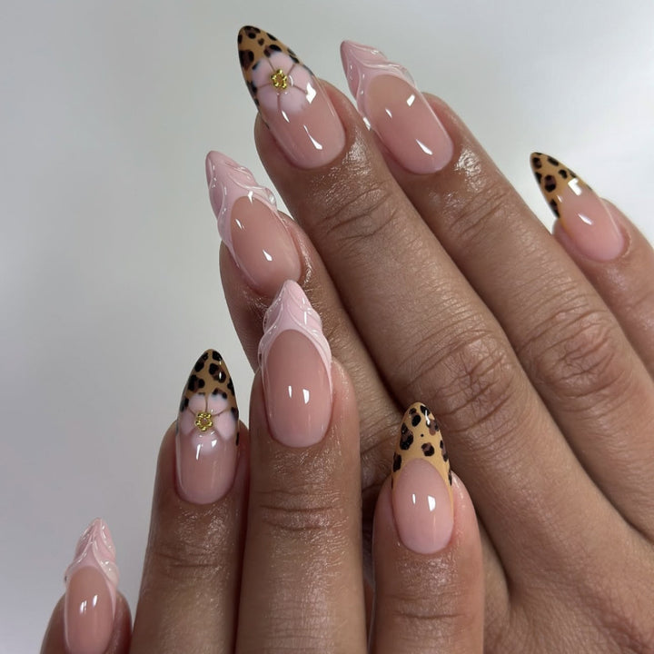 Artful nail art with floral accents Bowlift