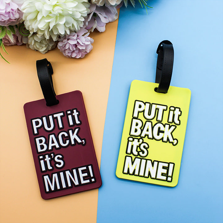 Unisex Luggage Tag with Humorous Saying Bowlift