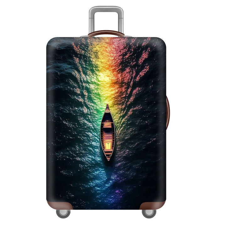 Unisex nan robust Hart shell trolley with lion portrait motif print, shock-resistant ABS polycarbonate shell, multi-wheeled chassis and TSA security lock Bowlift