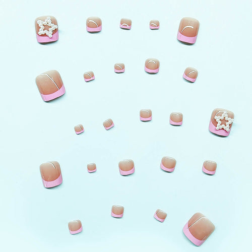 Foot nail art set with stylish 3D decorations Bowlift