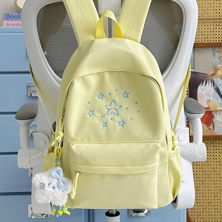 Cute Printed Star-Embellished Backpack Bowlift