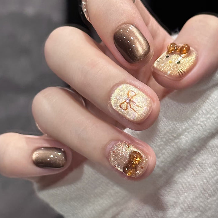 Elegant Gel Press-On Nail Set Bowlift